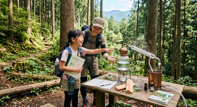 🌳自由研究にもおすすめ！東京の森ハイキング＆親子で楽しむヒノキオイル蒸留体験